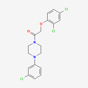 molecular formula C18H17Cl3N2O2 B3612763 1-(3-chlorophenyl)-4-[(2,4-dichlorophenoxy)acetyl]piperazine CAS No. 346720-26-1