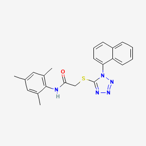 2-{[1-(NAPHTHALEN-1-YL)-1H-1,2,3,4-TETRAZOL-5-YL]SULFANYL}-N-(2,4,6-TRIMETHYLPHENYL)ACETAMIDE