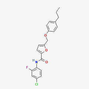 N-(4-chloro-2-fluorophenyl)-5-[(4-propylphenoxy)methyl]-2-furamide