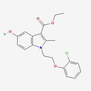 molecular formula C20H20ClNO4 B3612860 ethyl 1-[2-(2-chlorophenoxy)ethyl]-5-hydroxy-2-methyl-1H-indole-3-carboxylate 