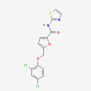 molecular formula C15H10Cl2N2O3S B3612866 5-[(2,4-dichlorophenoxy)methyl]-N-(1,3-thiazol-2-yl)furan-2-carboxamide 