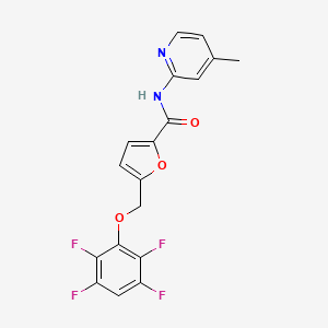 N-(4-methyl-2-pyridinyl)-5-[(2,3,5,6-tetrafluorophenoxy)methyl]-2-furamide