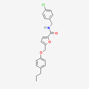 N-[(4-chlorophenyl)methyl]-5-[(4-propylphenoxy)methyl]furan-2-carboxamide