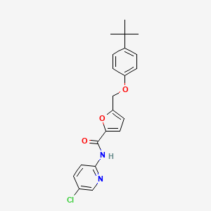 molecular formula C21H21ClN2O3 B3612883 5-[(4-tert-butylphenoxy)methyl]-N-(5-chloropyridin-2-yl)furan-2-carboxamide 