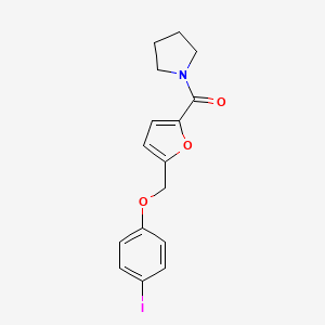 1-{5-[(4-iodophenoxy)methyl]-2-furoyl}pyrrolidine