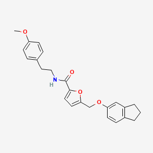 5-[(2,3-dihydro-1H-inden-5-yloxy)methyl]-N-[2-(4-methoxyphenyl)ethyl]-2-furamide