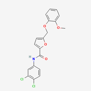 N-(3,4-dichlorophenyl)-5-[(2-methoxyphenoxy)methyl]-2-furamide