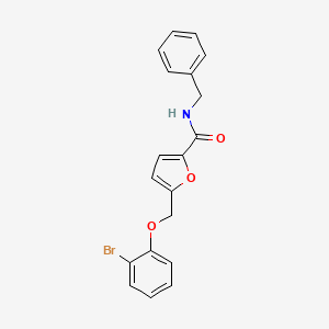 molecular formula C19H16BrNO3 B3612950 N-benzyl-5-[(2-bromophenoxy)methyl]-2-furamide 