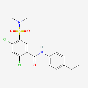 2,4-dichloro-5-(dimethylsulfamoyl)-N-(4-ethylphenyl)benzamide