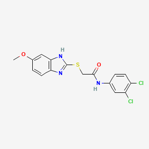 N-(3,4-dichlorophenyl)-2-[(6-methoxy-1H-benzimidazol-2-yl)sulfanyl]acetamide