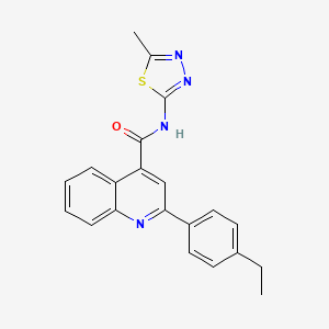 2-(4-ethylphenyl)-N-(5-methyl-1,3,4-thiadiazol-2-yl)-4-quinolinecarboxamide