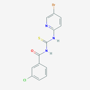 N-{[(5-bromo-2-pyridinyl)amino]carbonothioyl}-3-chlorobenzamide