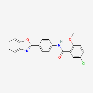 N-[4-(1,3-benzoxazol-2-yl)phenyl]-5-chloro-2-methoxybenzamide