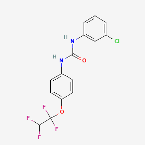 molecular formula C15H11ClF4N2O2 B3613086 N-(3-chlorophenyl)-N'-[4-(1,1,2,2-tetrafluoroethoxy)phenyl]urea 