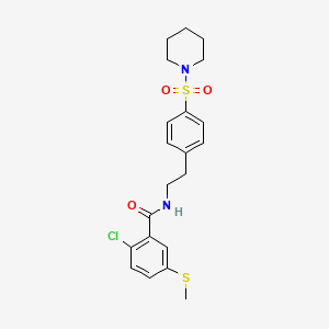 2-chloro-5-(methylthio)-N-{2-[4-(1-piperidinylsulfonyl)phenyl]ethyl}benzamide