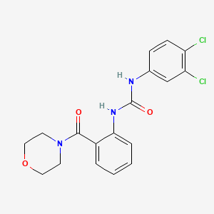 molecular formula C18H17Cl2N3O3 B3613096 1-(3,4-dichlorophenyl)-3-[2-(morpholine-4-carbonyl)phenyl]urea 