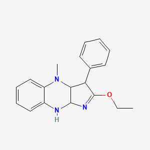 molecular formula C19H21N3O B3613104 2-ethoxy-4-methyl-3-phenyl-3a,4,9,9a-tetrahydro-3H-pyrrolo[2,3-b]quinoxaline 