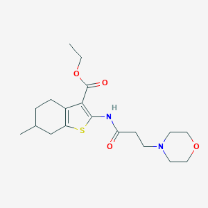 B361313 Ethyl 6-methyl-2-(3-morpholinopropanamido)-4,5,6,7-tetrahydrobenzo[b]thiophene-3-carboxylate CAS No. 315676-80-3