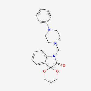 1'-[(4-phenyl-1-piperazinyl)methyl]spiro[1,3-dioxane-2,3'-indol]-2'(1'H)-one