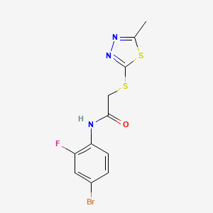 N-(4-bromo-2-fluorophenyl)-2-[(5-methyl-1,3,4-thiadiazol-2-yl)thio]acetamide