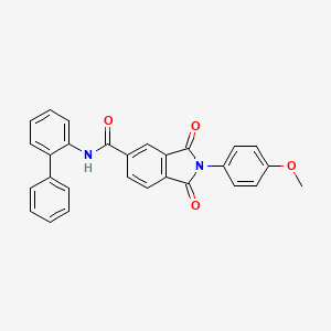 2-(4-methoxyphenyl)-1,3-dioxo-N-(2-phenylphenyl)isoindole-5-carboxamide