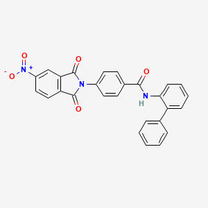 molecular formula C27H17N3O5 B3613203 N-2-biphenylyl-4-(5-nitro-1,3-dioxo-1,3-dihydro-2H-isoindol-2-yl)benzamide 