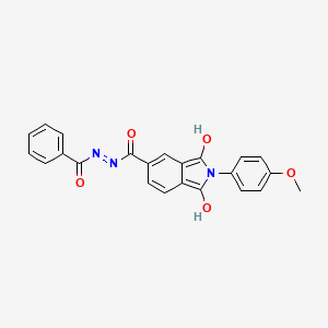 N'-benzoyl-2-(4-methoxyphenyl)-1,3-dioxo-5-isoindolinecarbohydrazide