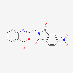 molecular formula C17H9N3O6 B3613249 5-nitro-2-[(4-oxo-4H-3,1-benzoxazin-2-yl)methyl]-1H-isoindole-1,3(2H)-dione 