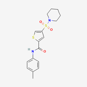 N-(4-METHYLPHENYL)-4-(PIPERIDINE-1-SULFONYL)THIOPHENE-2-CARBOXAMIDE