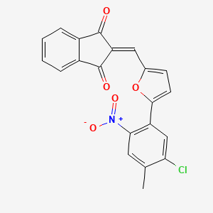 2-[[5-(5-Chloro-4-methyl-2-nitrophenyl)furan-2-yl]methylidene]indene-1,3-dione