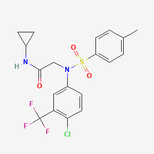 N~2~-[4-chloro-3-(trifluoromethyl)phenyl]-N~1~-cyclopropyl-N~2~-[(4-methylphenyl)sulfonyl]glycinamide