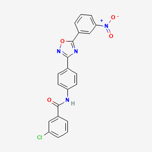 3-CHLORO-N~1~-{4-[5-(3-NITROPHENYL)-1,2,4-OXADIAZOL-3-YL]PHENYL}BENZAMIDE