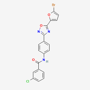 N~1~-{4-[5-(5-BROMO-2-FURYL)-1,2,4-OXADIAZOL-3-YL]PHENYL}-3-CHLOROBENZAMIDE