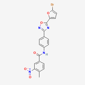 N-{4-[5-(5-bromo-2-furyl)-1,2,4-oxadiazol-3-yl]phenyl}-4-methyl-3-nitrobenzamide