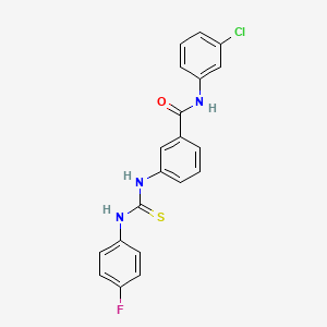 molecular formula C20H15ClFN3OS B3613370 N-(3-chlorophenyl)-3-({[(4-fluorophenyl)amino]carbonothioyl}amino)benzamide 