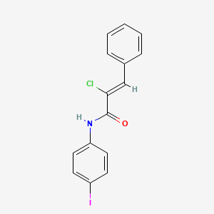 (2Z)-2-chloro-N-(4-iodophenyl)-3-phenylprop-2-enamide