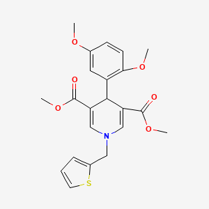 3,5-DIMETHYL 4-(2,5-DIMETHOXYPHENYL)-1-[(THIOPHEN-2-YL)METHYL]-1,4-DIHYDROPYRIDINE-3,5-DICARBOXYLATE