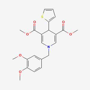 dimethyl 1-(3,4-dimethoxybenzyl)-4-(2-thienyl)-1,4-dihydro-3,5-pyridinedicarboxylate