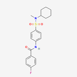 N-{4-[cyclohexyl(methyl)sulfamoyl]phenyl}-4-fluorobenzamide