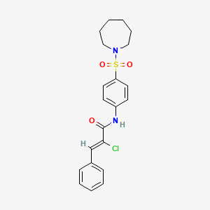 N-[4-(1-azepanylsulfonyl)phenyl]-2-chloro-3-phenylacrylamide