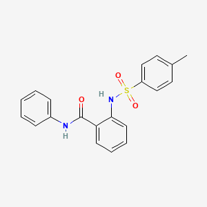 molecular formula C20H18N2O3S B3613501 2-{[(4-methylphenyl)sulfonyl]amino}-N-phenylbenzamide CAS No. 5474-24-8