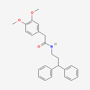 molecular formula C25H27NO3 B3613516 2-(3,4-dimethoxyphenyl)-N-(3,3-diphenylpropyl)acetamide 