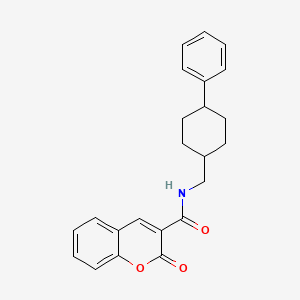 molecular formula C23H23NO3 B3613518 2-oxo-N-[(4-phenylcyclohexyl)methyl]-2H-chromene-3-carboxamide 