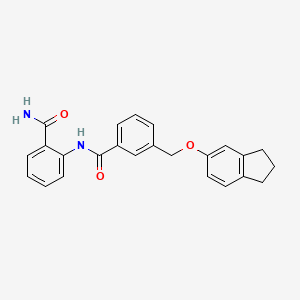 2-({3-[(2,3-dihydro-1H-inden-5-yloxy)methyl]benzoyl}amino)benzamide