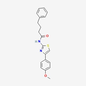 N-[4-(4-methoxyphenyl)-1,3-thiazol-2-yl]-4-phenylbutanamide