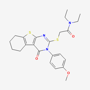 N,N-diethyl-2-{[3-(4-methoxyphenyl)-4-oxo-3,4,5,6,7,8-hexahydro[1]benzothieno[2,3-d]pyrimidin-2-yl]thio}acetamide