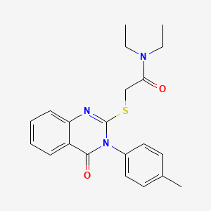 molecular formula C21H23N3O2S B3613556 N,N-diethyl-2-{[3-(4-methylphenyl)-4-oxo-3,4-dihydro-2-quinazolinyl]thio}acetamide CAS No. 83591-68-8