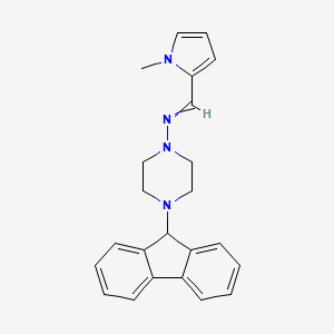 (E)-N-[4-(9H-fluoren-9-yl)piperazin-1-yl]-1-(1-methylpyrrol-2-yl)methanimine