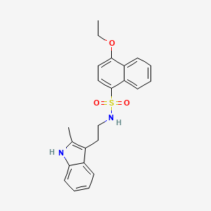 molecular formula C23H24N2O3S B3613569 4-ethoxy-N-[2-(2-methyl-1H-indol-3-yl)ethyl]naphthalene-1-sulfonamide 