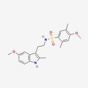 molecular formula C21H26N2O4S B3613584 4-methoxy-N-[2-(5-methoxy-2-methyl-1H-indol-3-yl)ethyl]-2,5-dimethylbenzenesulfonamide 